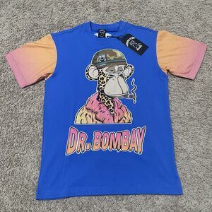 Dr. Bombay Shirt Mens Small BlueDeath Row Records Embroidered Band Tee Snoop Dog